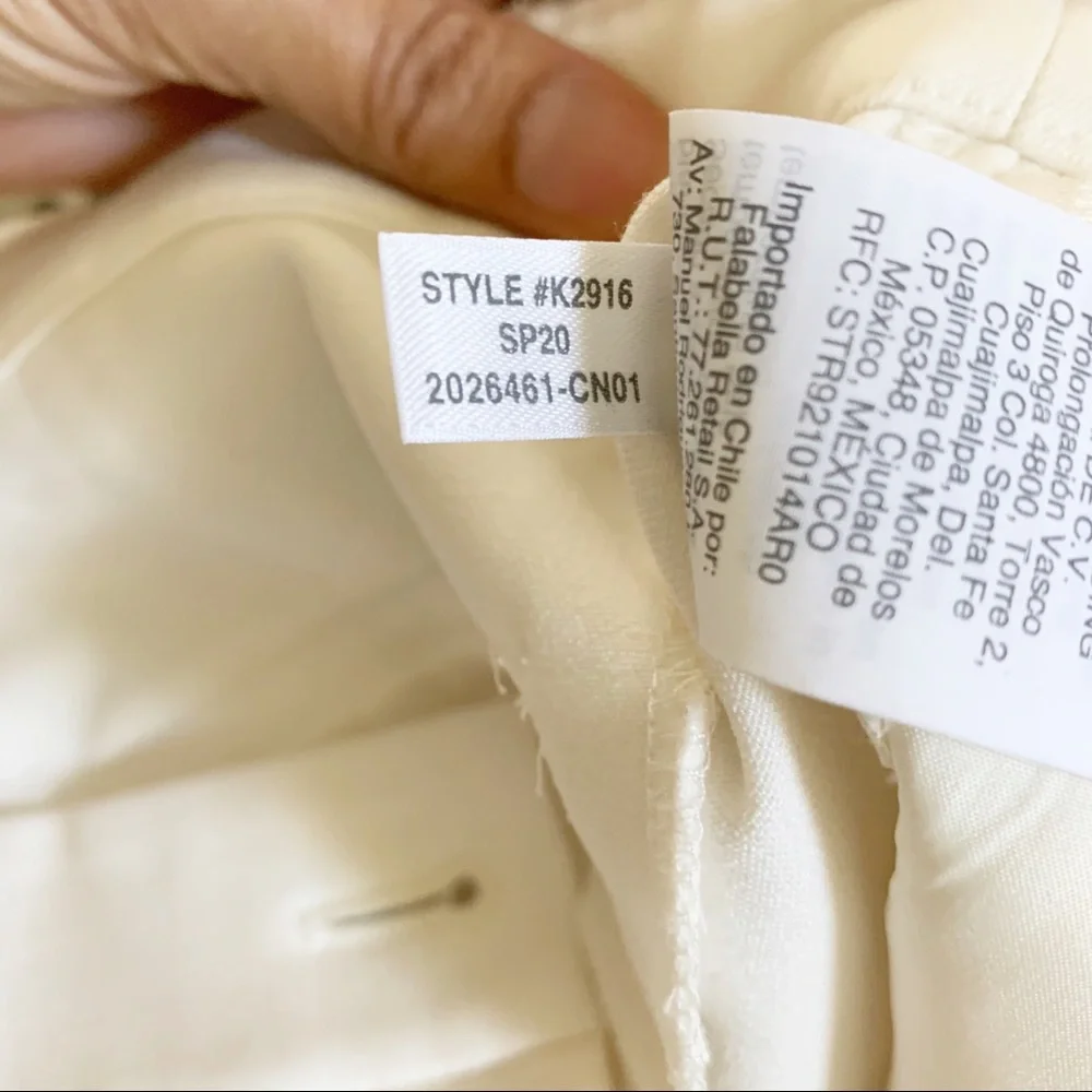 J. Crew Cream Cropped Ankle Pants